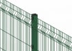 Close up of the green 2.0 metre high stripe mesh fencing 