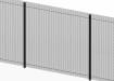 Full panel view of the black 2.0 metre high 358 D mesh fencing 