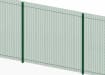 Full view of the green 2.4 metre high 358 D mesh fencing 