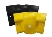 Yellow and black 135 degree HDPE internal corners 