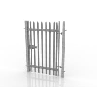 Galvanised 1.8 metre high by 1.2 metre wide Pedestrian Palisade Gate