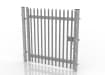 Galvanised 1.8 metre high by 4.0 metre wide single leaf palisade gate 