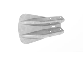 Armco Fishtail End Section - Galvanised  / Yellow