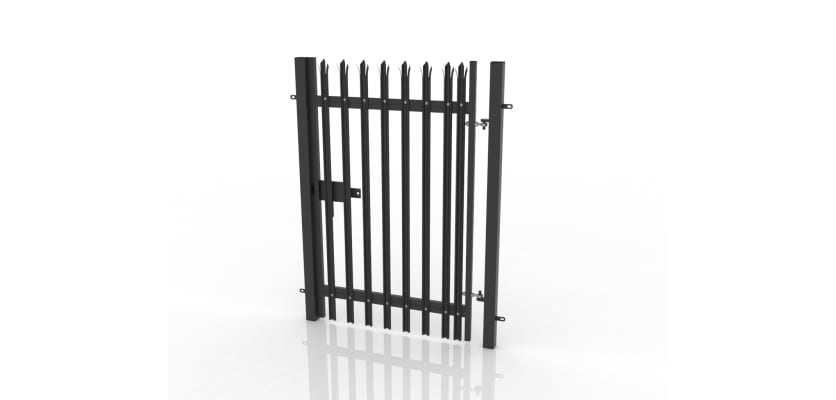 Black Pedestrian Palisade Gate