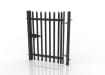 Black Pedestrian Palisade Gate