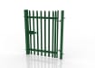 Green Pedestrian Palisade Gate