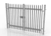 Galvanised Double Leaf Palisade Gate