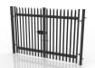 Black Double Leaf Palisade Gate