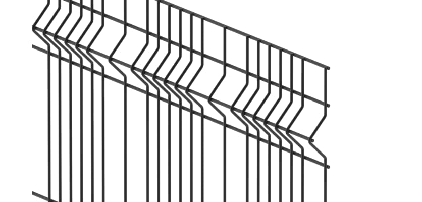 Top view of black stripe mesh sheet 