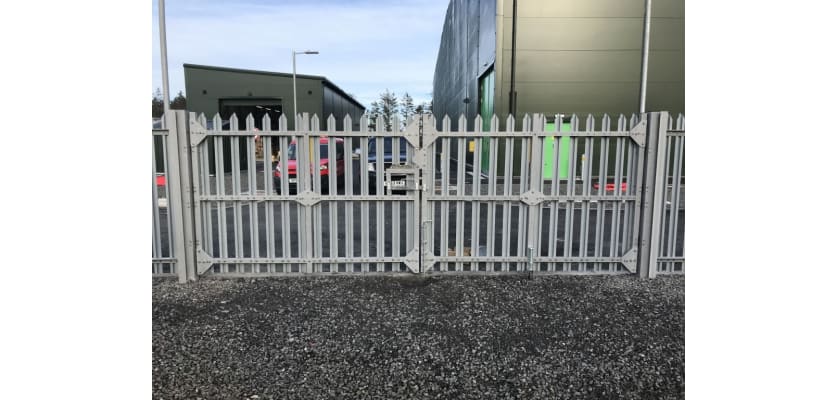 GRP Non-Conductive Palisade Double Leaf Gate