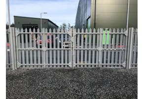 GRP Non-Conductive Palisade Double Leaf Gate Kit - 1.8m high x  4.0m wide