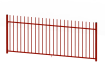 A 1.0m High Bay of EnviroRail Vertical Bar Railings in Red