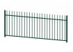 A 1.0m High Bay of EnviroRail Vertical Bar Railings in Green