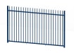 A 1.8m High Bay of EnviroRail Vertical Bar Railings in Blue