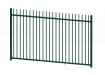 A 1.8m High Bay of EnviroRail Vertical Bar Railings in Green