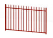 A 1.8m High Bay of EnviroRail Vertical Bar Railings in Red