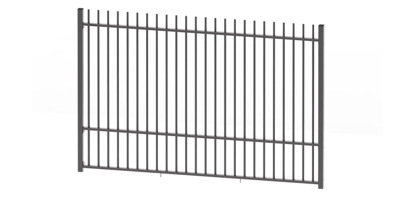 A Grey EnviroRail Vertical Bar Railing Kit  - 2.0m high