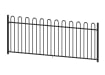 1.0 metre high Envirorail Bow Top Railings with Black Powder Coated Finish 