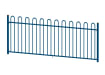 A 1.0m High EnviroRail Bow Top Railing Kit in Blue
