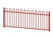 A 1.0m High EnviroRail Bow Top Railing Kit in Red