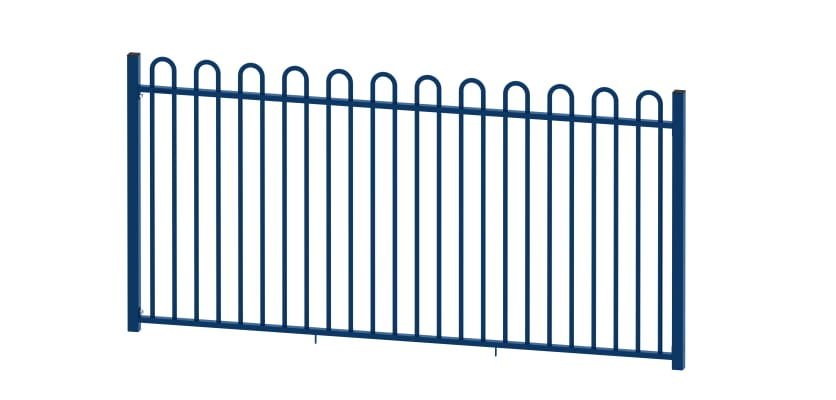A 1.8m High EnviroRail Bow Top Railing Kit - Blue