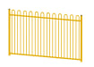 A 1.8m High EnviroRail Bow Top Railing Kit - Yellow