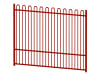A Bay of 2.0m High EnviroRail Railings - Red Finish