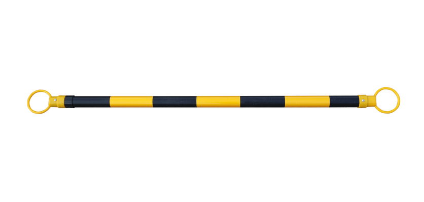 Black and Yellow Demarcation Pole