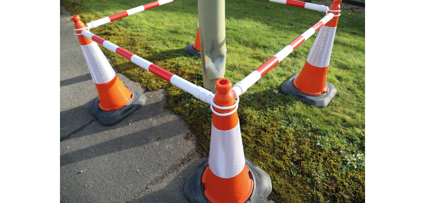 Telescopic Demarcation Pole for Traffic Cones