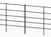 Line of 1.2 metre high by 2.0 metre wide EnviroRail Estate Railing Panels with Black Powder Coated Finish
