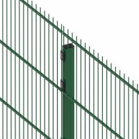 Close up of the 1.5 metre high green post for mesh fencing 