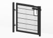 Black 1.2 metre high by 1.2 metre wide single leaf twin mesh gate