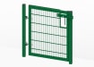 Green 1.2 metre high by 2.0 metre wide single leaf twin mesh gate  