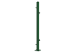 Green 2.0m High Palisade Hinge Gate Bolt Down Post