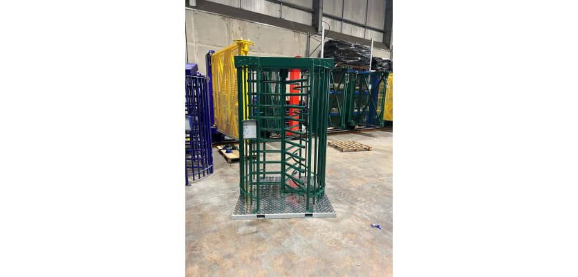 Single Turnstile on a Forklift Base 