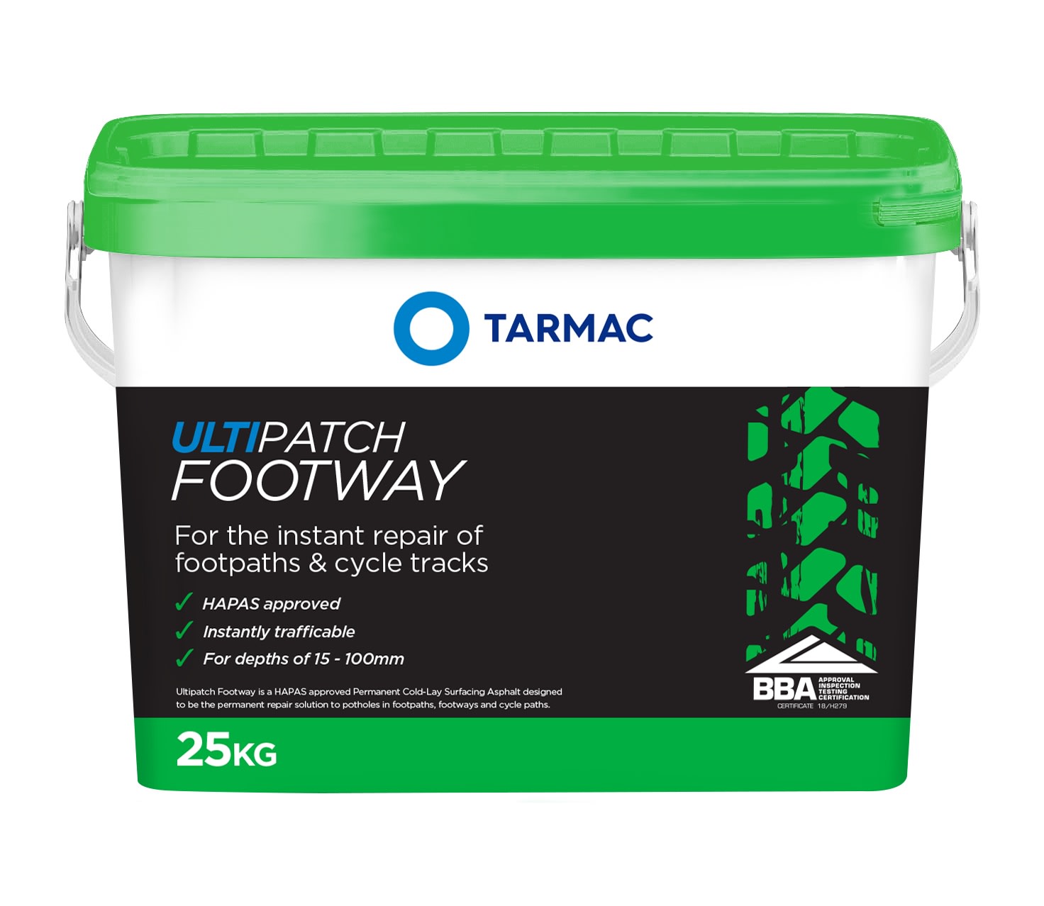 Permanent ColdLay Surfacing Asphalt 25kg tub First Fence Ltd