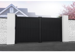 3.0m Wide Aluminium Double Swing Driveway Gate With Vertical Infill