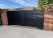 Aluminium Double Swing Driveway Gate With Horizontal Infill in 3.75m width
