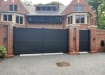 3.25m Wide Aluminium Double Swing Driveway Gate With Diagonal Infill