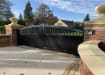 3.75m Wide Aluminium Double Swing Driveway Gate In Black Executive Style With Partial Privacy