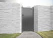 Grey 1200mm Wide Aluminium Pedestrian Gate With Vertical Solid Infill