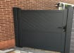  Diagonal Solid Infill 900mm Wide Aluminium Pedestrian Gate