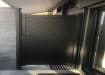 Black Aluminium Pedestrian Gate With Diagonal Solid Infill With 900mm Width