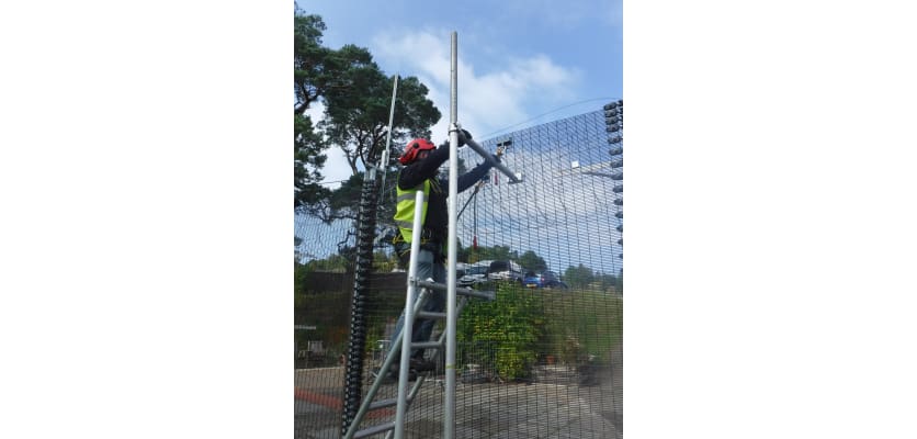 QAB Ladder Support Bracket being used