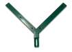 Green Powder coated Y-shaped mesh post extension with X sleeve 