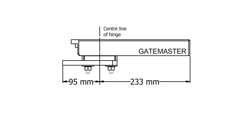 Technical Diagram for Hydraulic Gate Closers