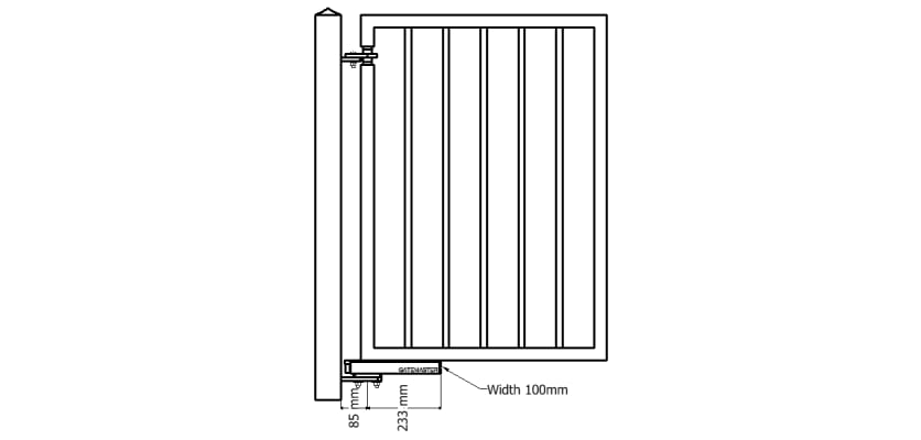 Installation Diagram for Hydraulic Gate Closers