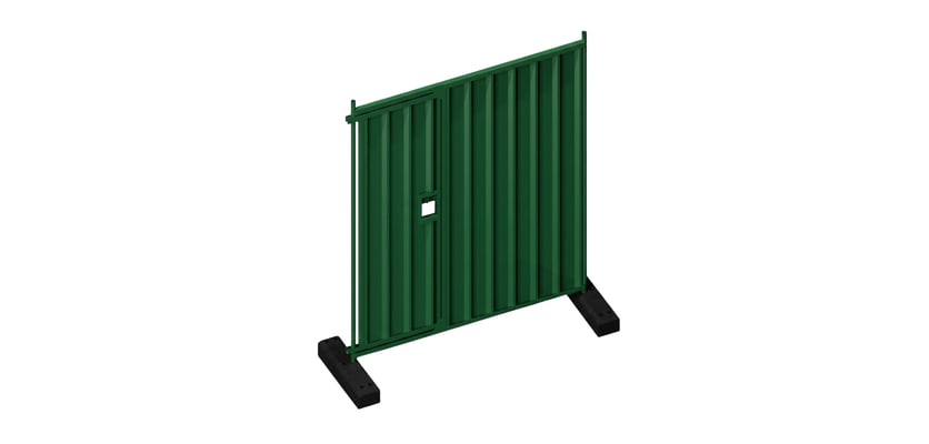 Green PPC internal access door hoarding panels