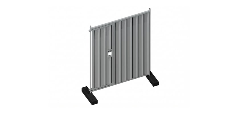 Grey PPC internal access door hoarding panels