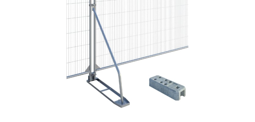 Zero-Trip Stabilising Base With Cranked Stabiliser And Concrete Foot